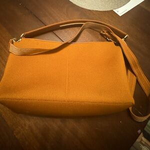 Rothy’s The Daily Crossbody in Amber Brown